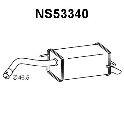 NS53340 VENEPORTE Глушитель выхлопных газов конечный (фото 1)