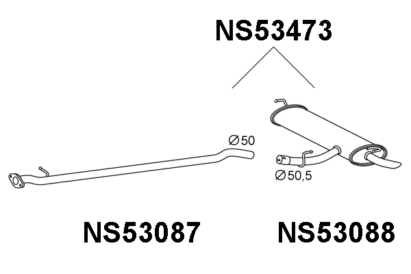 NS53473 VENEPORTE Глушитель выхлопных газов конечный (фото 1)