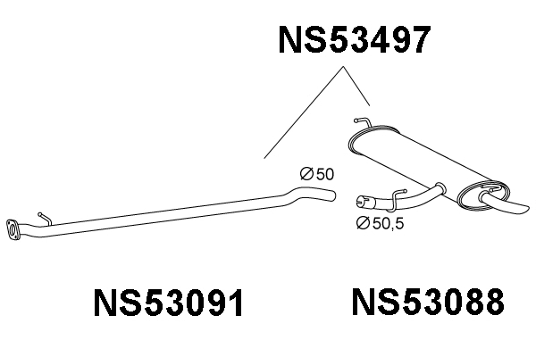NS53497 VENEPORTE Глушитель выхлопных газов конечный (фото 1)
