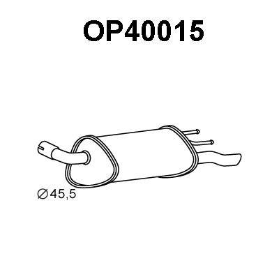 OP40015 VENEPORTE Глушитель выхлопных газов конечный (фото 1)