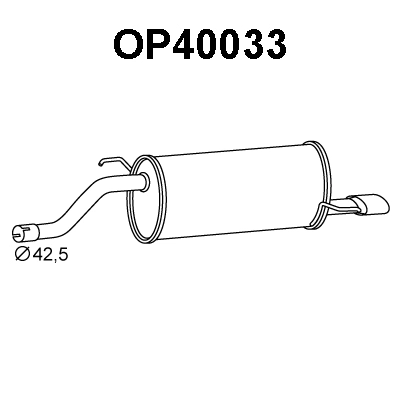 OP40033 VENEPORTE Глушитель выхлопных газов конечный (фото 1)