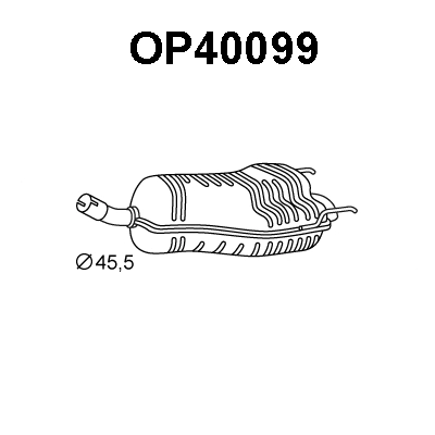 OP40099 VENEPORTE Глушитель выхлопных газов конечный (фото 1)
