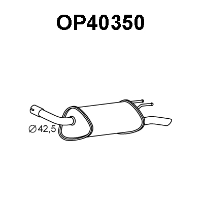 OP40350 VENEPORTE Глушитель выхлопных газов конечный (фото 1)
