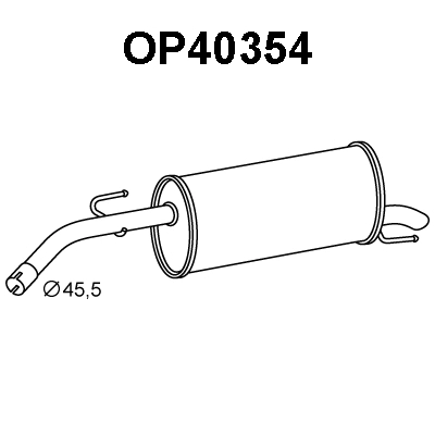 OP40354 VENEPORTE Глушитель выхлопных газов конечный (фото 1)