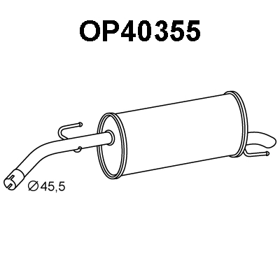 OP40355 VENEPORTE Глушитель выхлопных газов конечный (фото 1)