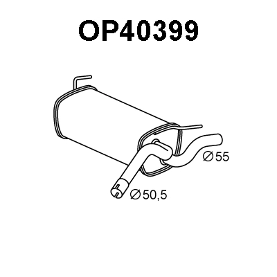 OP40399 VENEPORTE Глушитель выхлопных газов конечный (фото 1)