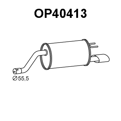 OP40413 VENEPORTE Глушитель выхлопных газов конечный (фото 1)