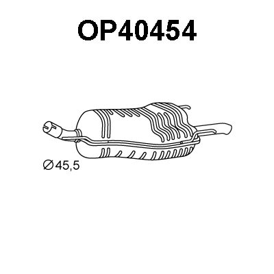 OP40454 VENEPORTE Глушитель выхлопных газов конечный (фото 1)