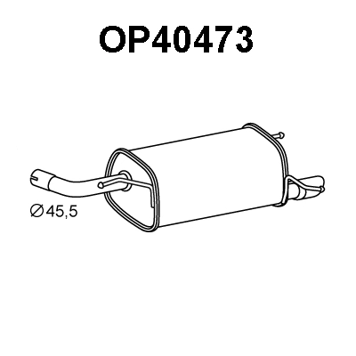 OP40473 VENEPORTE Глушитель выхлопных газов конечный (фото 1)