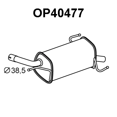 OP40477 VENEPORTE Глушитель выхлопных газов конечный (фото 1)