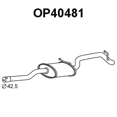 OP40481 VENEPORTE Глушитель выхлопных газов конечный (фото 1)