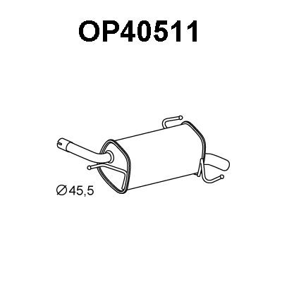 OP40511 VENEPORTE Глушитель выхлопных газов конечный (фото 1)