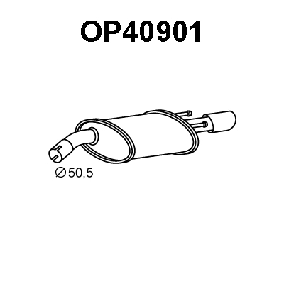 OP40901 VENEPORTE Глушитель выхлопных газов конечный (фото 1)
