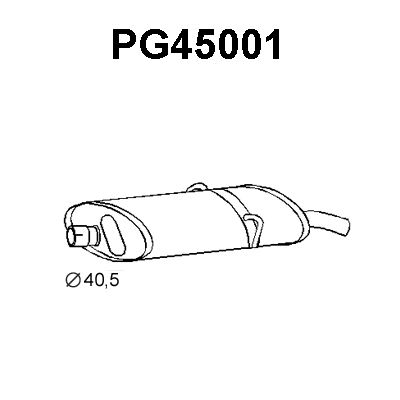 PG45001 VENEPORTE Глушитель выхлопных газов конечный (фото 1)