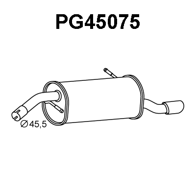 PG45075 VENEPORTE Глушитель выхлопных газов конечный (фото 1)