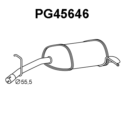 PG45646 VENEPORTE Глушитель выхлопных газов конечный (фото 1)