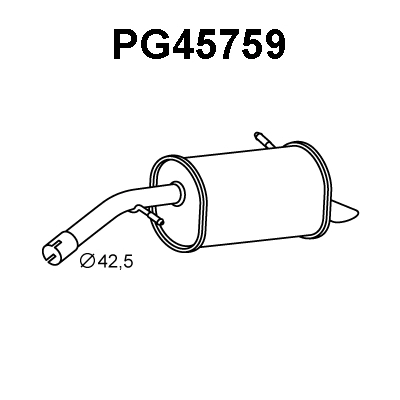 PG45759 VENEPORTE Глушитель выхлопных газов конечный (фото 1)