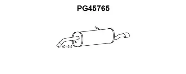 PG45765 VENEPORTE Глушитель выхлопных газов конечный (фото 1)