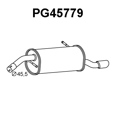PG45779 VENEPORTE Глушитель выхлопных газов конечный (фото 1)
