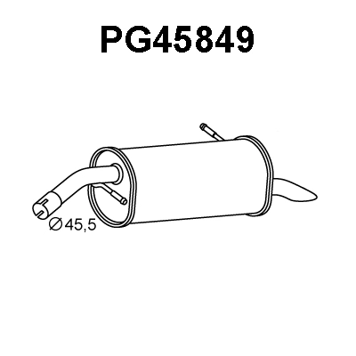 PG45849 VENEPORTE Глушитель выхлопных газов конечный (фото 1)