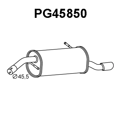 PG45850 VENEPORTE Глушитель выхлопных газов конечный (фото 1)