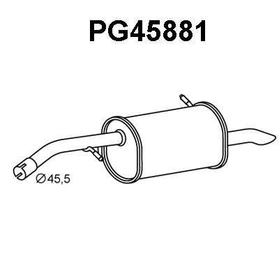 PG45881 VENEPORTE Глушитель выхлопных газов конечный (фото 1)