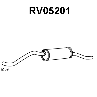 RV05201 VENEPORTE Глушитель выхлопных газов конечный (фото 1)