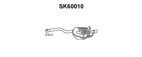 SK60010 VENEPORTE Глушитель выхлопных газов конечный (фото 1)