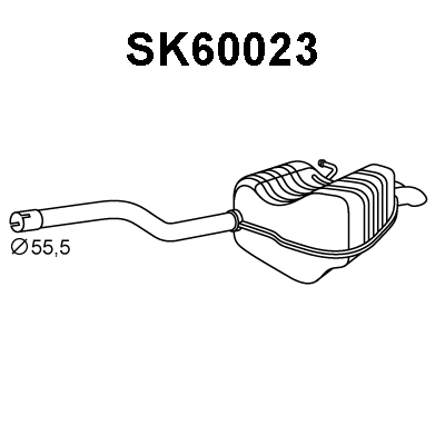 SK60023 VENEPORTE Глушитель выхлопных газов конечный (фото 1)