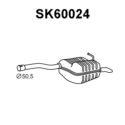 SK60024 VENEPORTE Глушитель выхлопных газов конечный (фото 1)