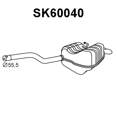 SK60040 VENEPORTE Глушитель выхлопных газов конечный (фото 1)