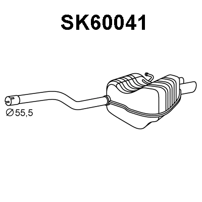 SK60041 VENEPORTE Глушитель выхлопных газов конечный (фото 1)
