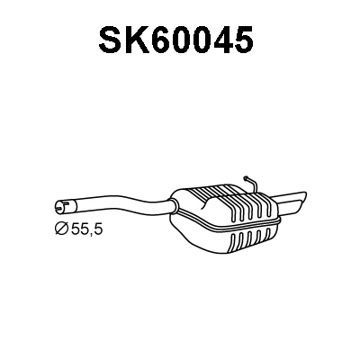 SK60045 VENEPORTE Глушитель выхлопных газов конечный (фото 1)