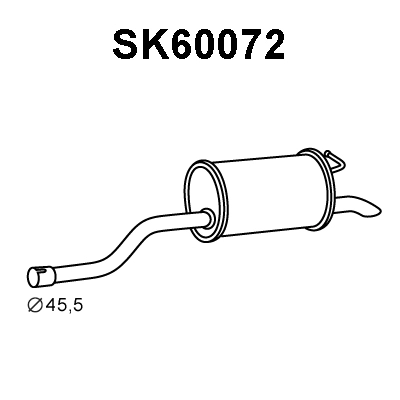 SK60072 VENEPORTE Глушитель выхлопных газов конечный (фото 1)