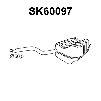 SK60097 VENEPORTE Глушитель выхлопных газов конечный (фото 1)