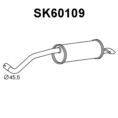 SK60109 VENEPORTE Глушитель выхлопных газов конечный (фото 1)