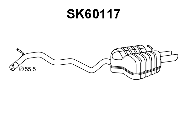 SK60117 VENEPORTE Глушитель выхлопных газов конечный (фото 1)