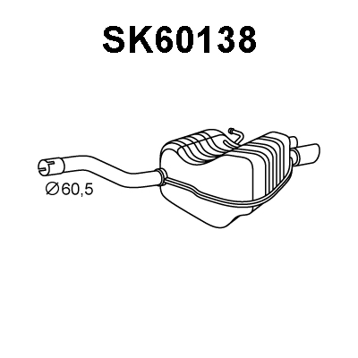 SK60138 VENEPORTE Глушитель выхлопных газов конечный (фото 1)