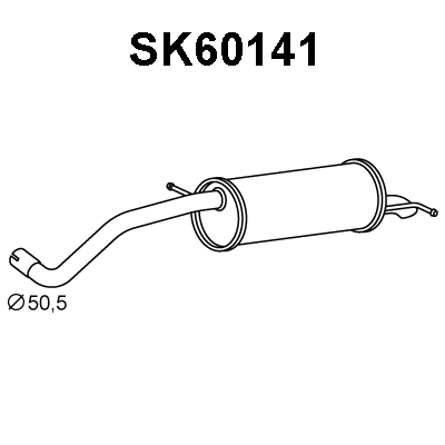 SK60141 VENEPORTE Глушитель выхлопных газов конечный (фото 1)