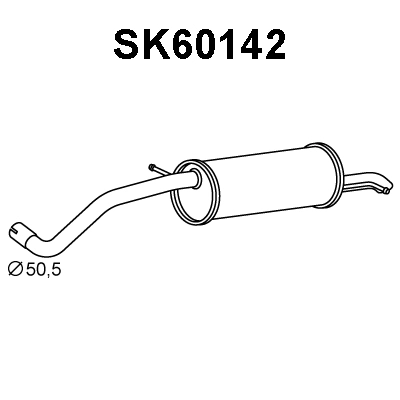 SK60142 VENEPORTE Глушитель выхлопных газов конечный (фото 1)