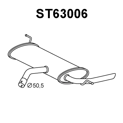 ST63006 VENEPORTE Глушитель выхлопных газов конечный (фото 1)