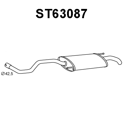 ST63087 VENEPORTE Глушитель выхлопных газов конечный (фото 1)