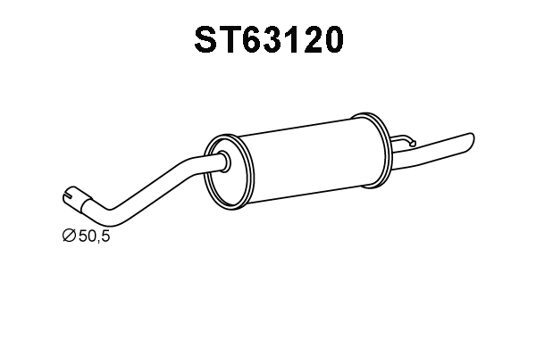 ST63120 VENEPORTE Глушитель выхлопных газов конечный (фото 1)