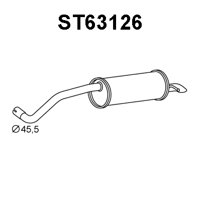 ST63126 VENEPORTE Глушитель выхлопных газов конечный (фото 1)