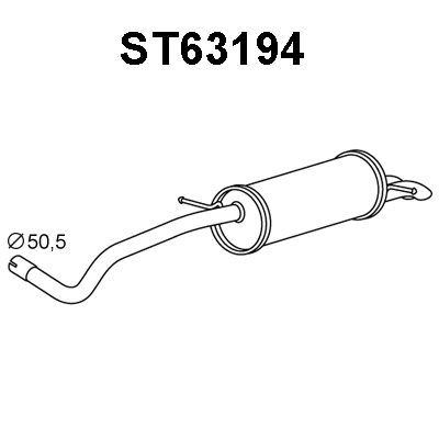 ST63194 VENEPORTE Глушитель выхлопных газов конечный (фото 1)