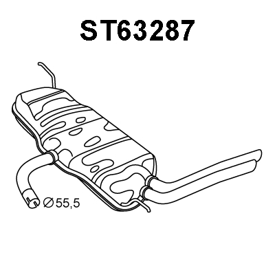 ST63287 VENEPORTE Глушитель выхлопных газов конечный (фото 1)