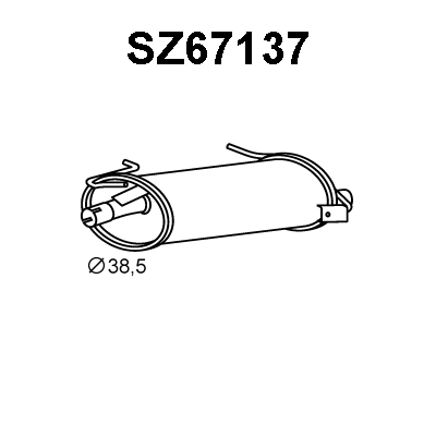 SZ67137 VENEPORTE Глушитель выхлопных газов конечный (фото 1)