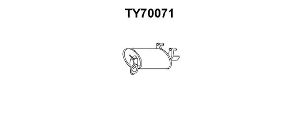 TY70071 VENEPORTE Глушитель выхлопных газов конечный (фото 1)