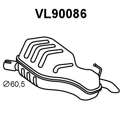 VL90086 VENEPORTE Глушитель выхлопных газов конечный (фото 1)