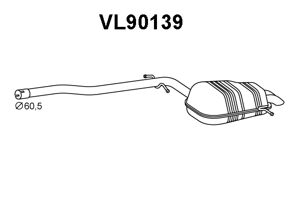 VL90139 VENEPORTE Глушитель выхлопных газов конечный (фото 1)